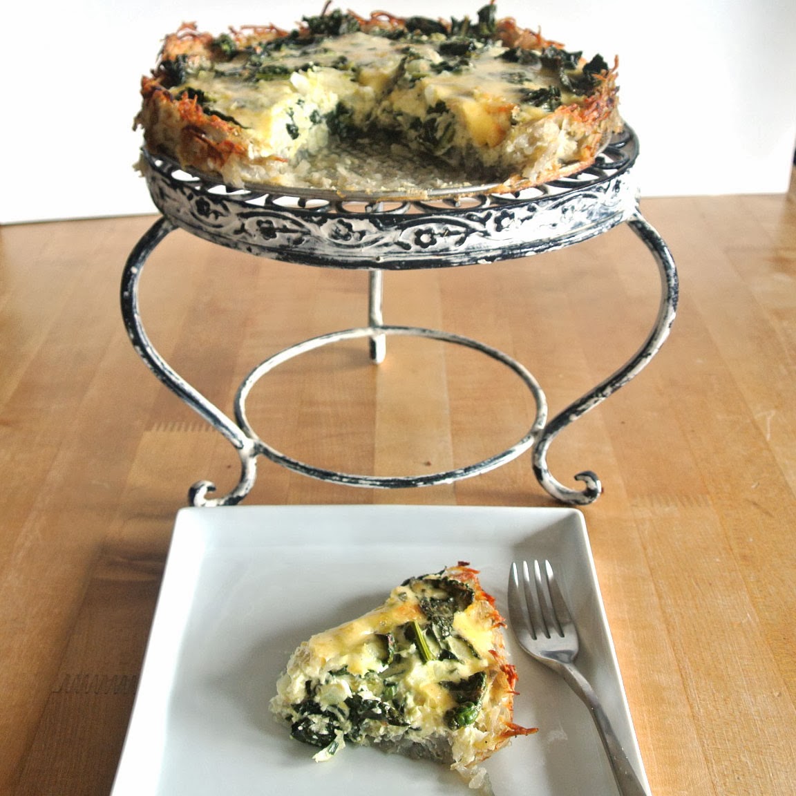 Mom, What's For Dinner? Kale, Potato, and Gouda Quiche
