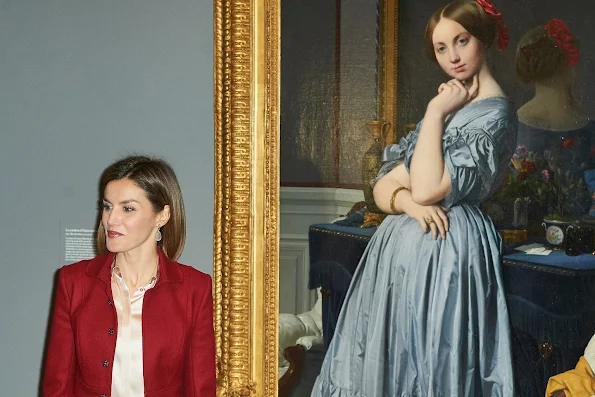 Queen Letizia of Spain attends the opening of the 'Ingres' Exhibition at Prado Museum