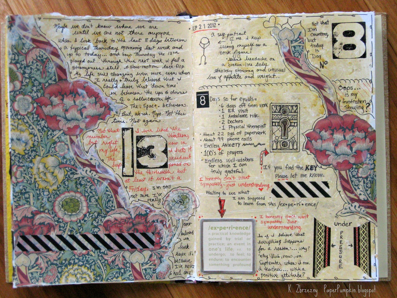 Paper Pumpkin Sharpie Doodling & Drawing in Journal