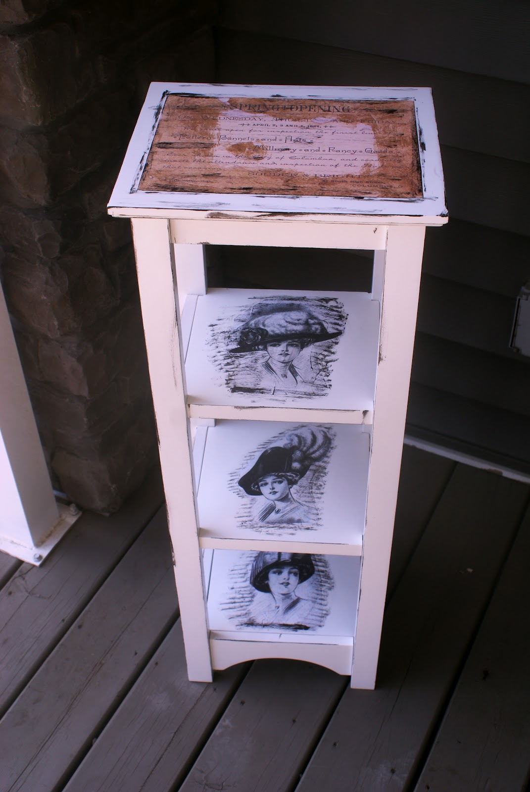 Spectacular Vintage Hat Shelving Unit