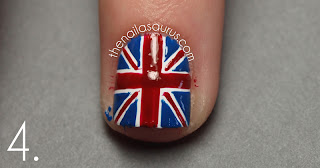 Union Jack British Flag Nail Art Tutorial