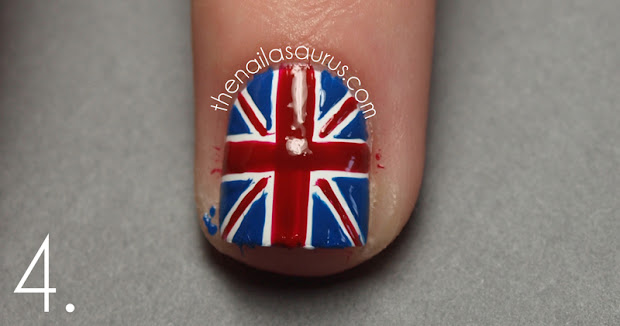 union jack nail art tutorial