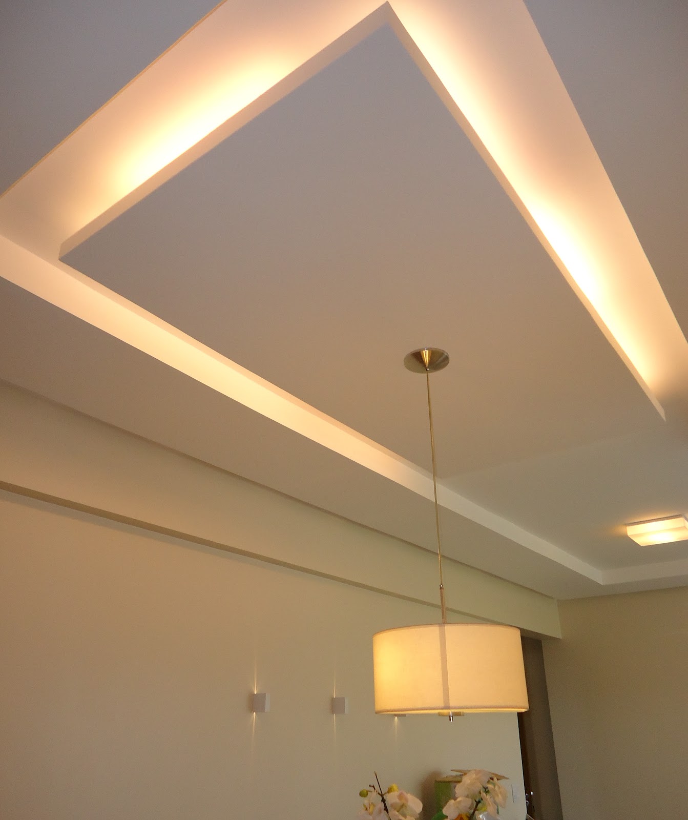 Gesso Em Sala De Estar E Jantar