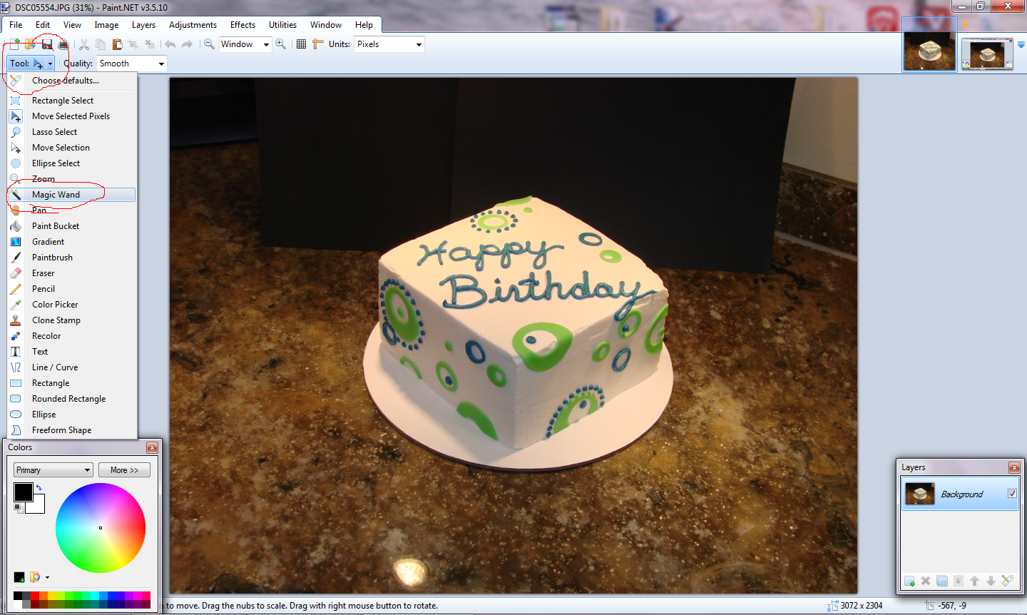 that really frosts me getting rid of those ugly backgrounds with paint net free form select