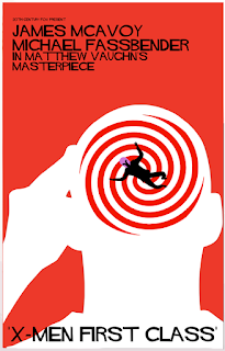 This is a much better poster for X-Men: First Class, inspired by Saul Bass
