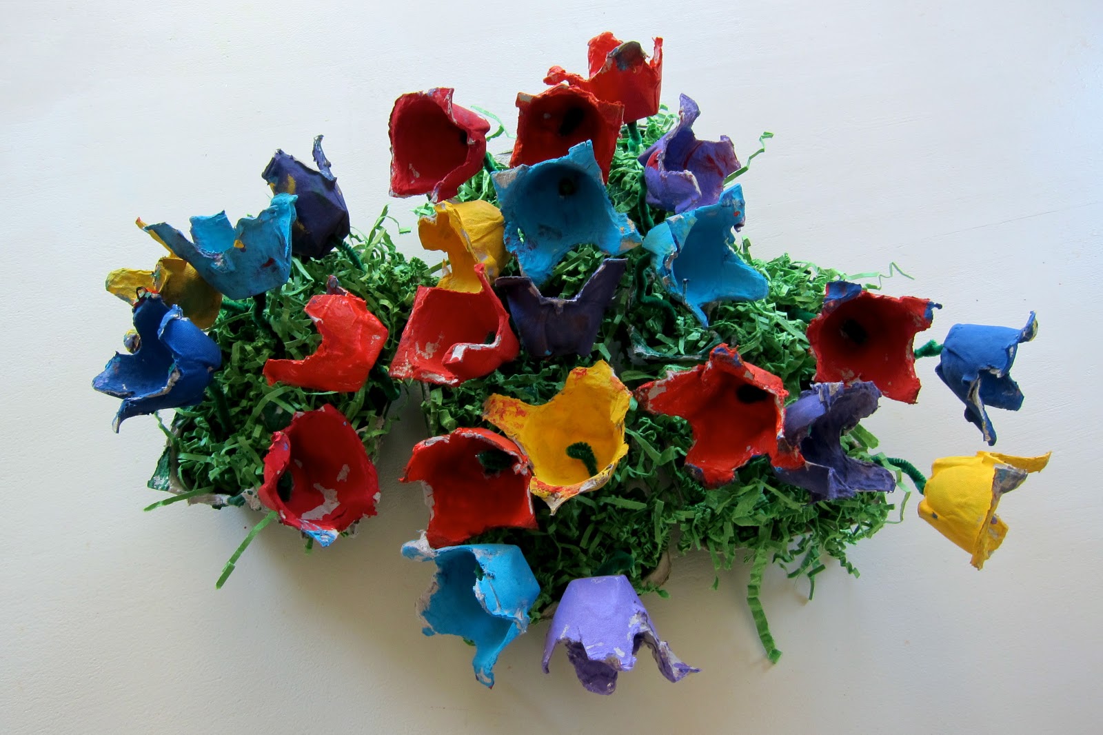 Egg Carton Flower Garden