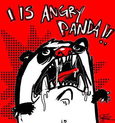 angry panda pic