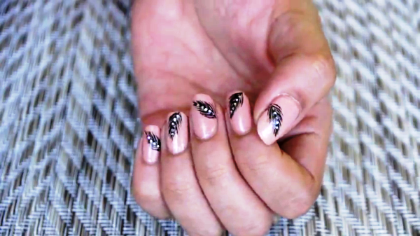 Feather Nail Art Video Tutorial
