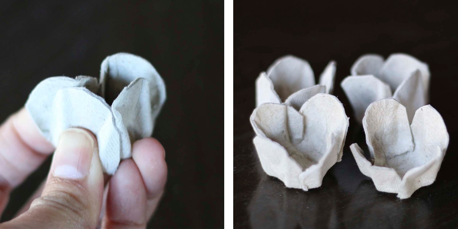 Upcycle // Papier Mache Roses from an Egg Carton