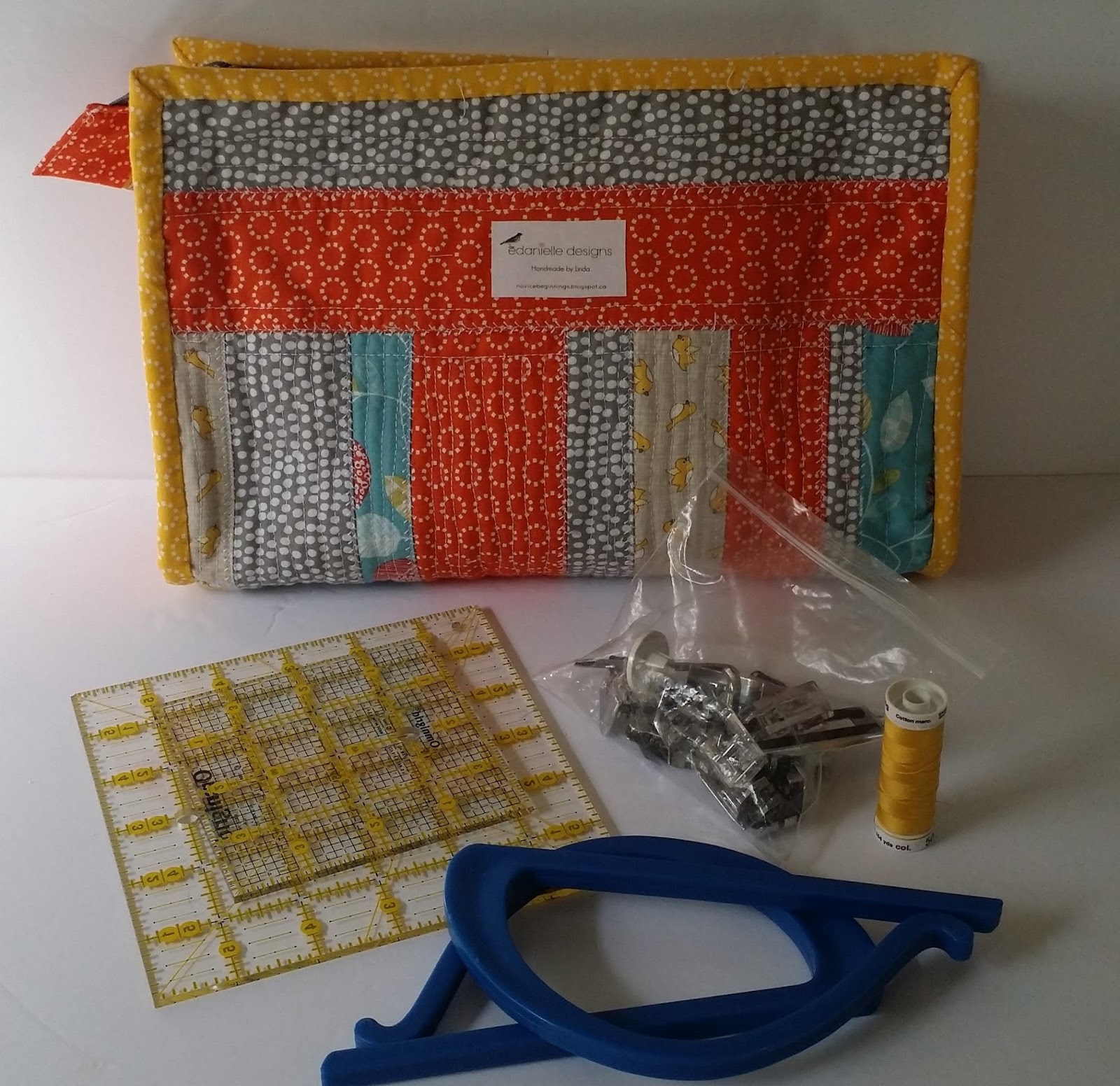 Novice Beginnings Quilt As You Go Pouch