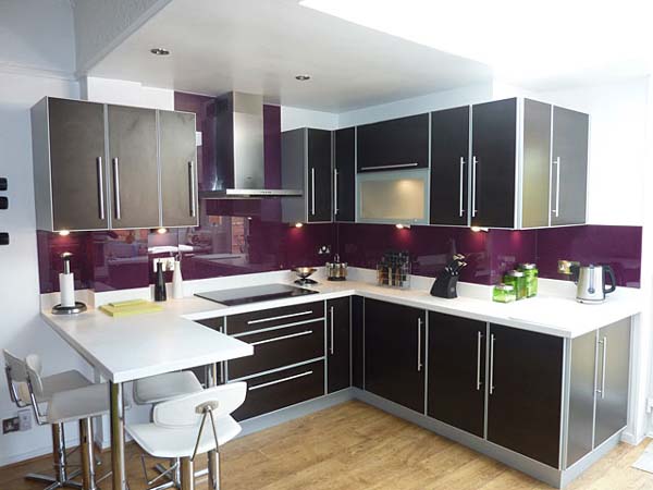 Purple Kitchen Splashbacks The Kitchen Design