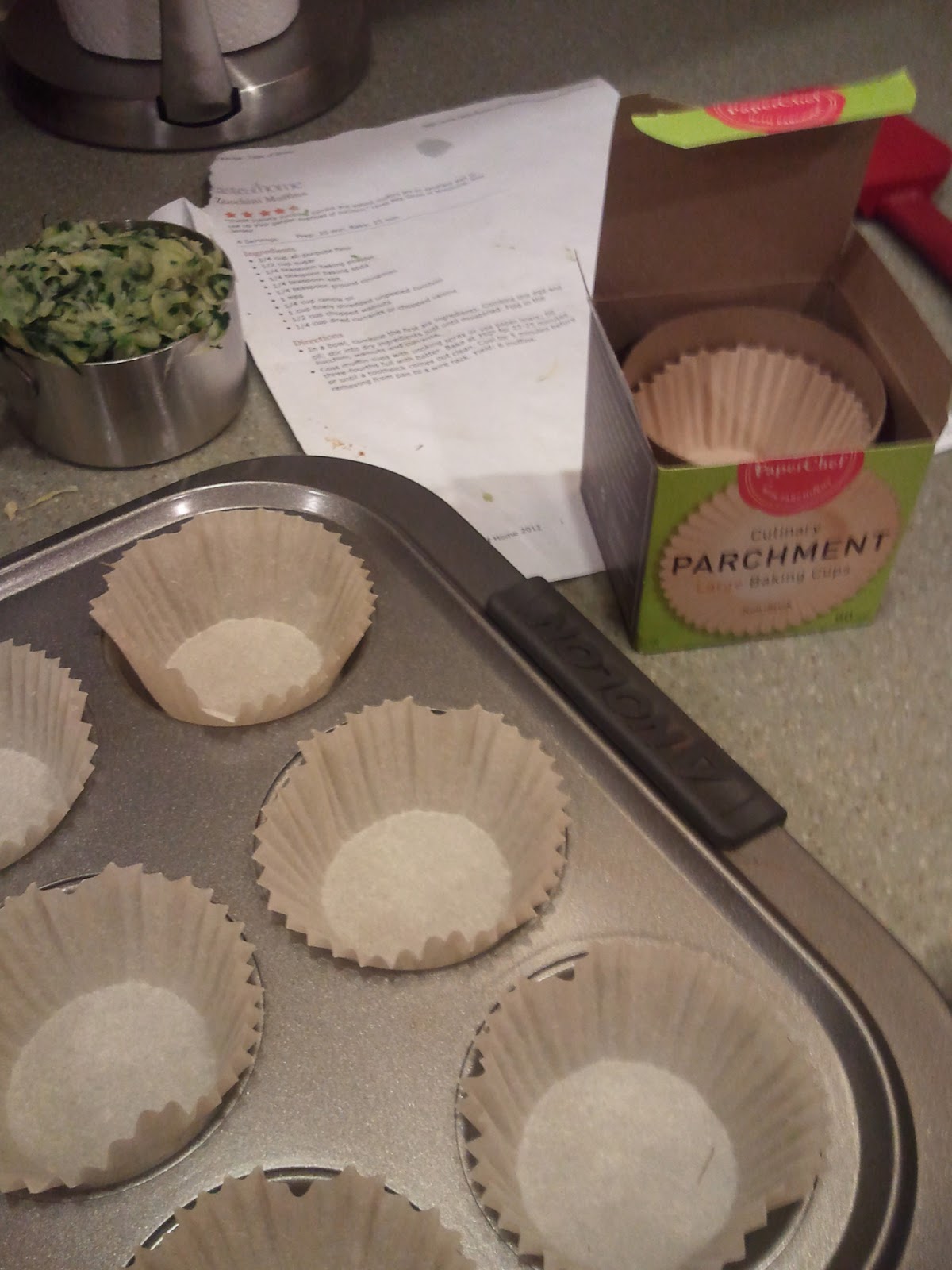 The Gnome Knows Best Zucchini Muffins in Parchment Paper Baking Cups