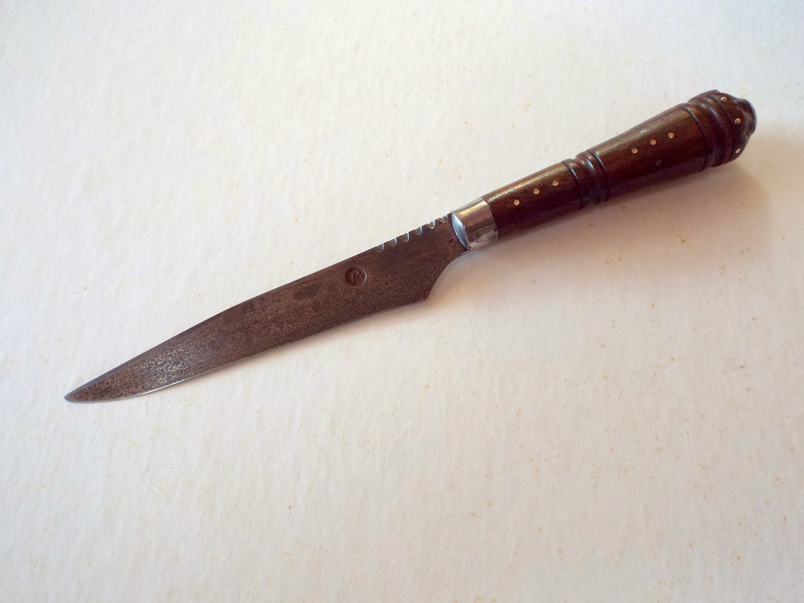 Contemporary Makers Turned Walnut Handle Knife by Glen Mock