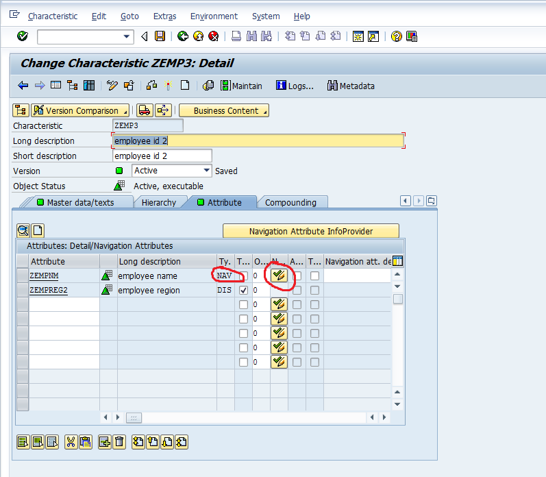 SAP BI, SAP BW, SAP Analytics cloud Navigational Attributes