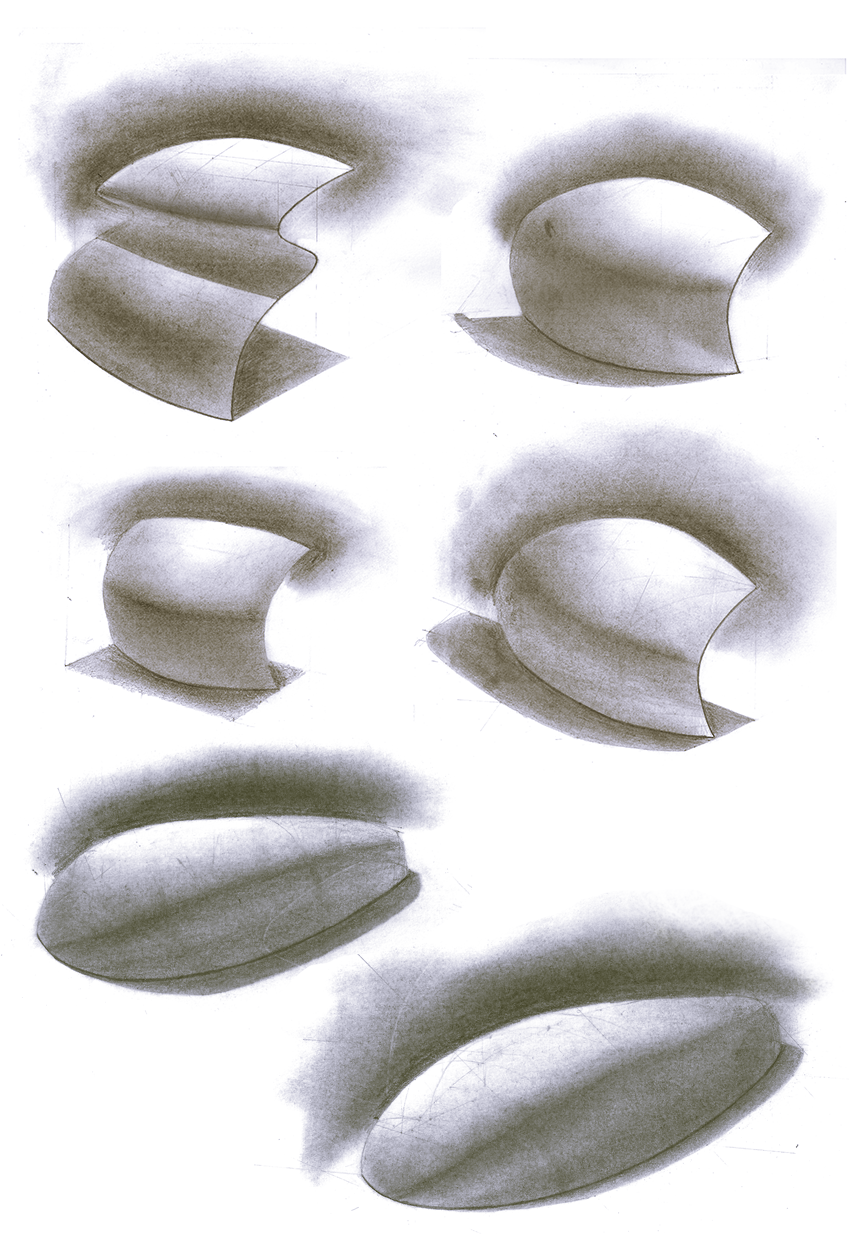 Romko's sketchbook Form rendering with graphite pencil