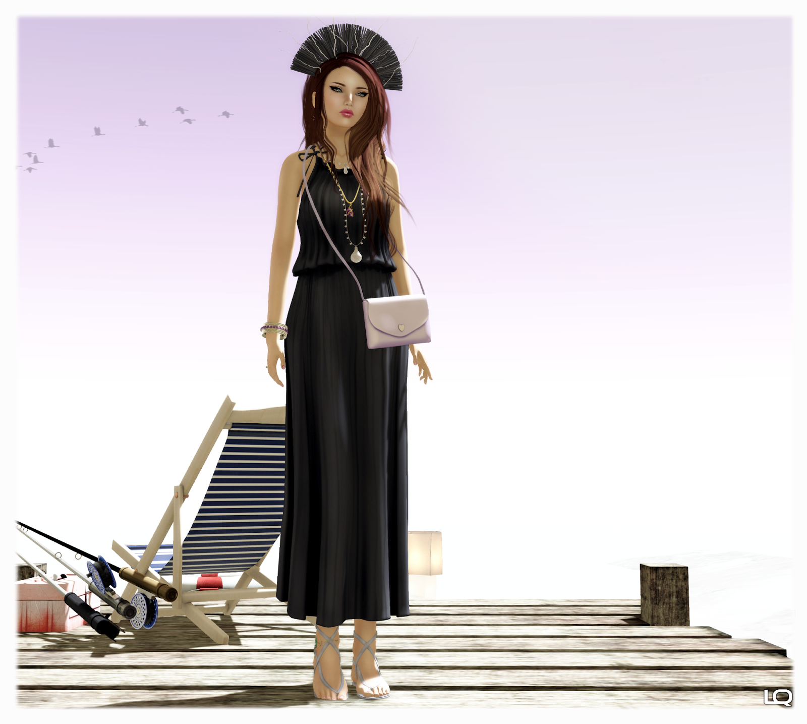 GLANCE Second Life Fashion Feed C88+June+ufo+Ruffle+Maxi+Dress GLANCE Second Life Fashion Feed