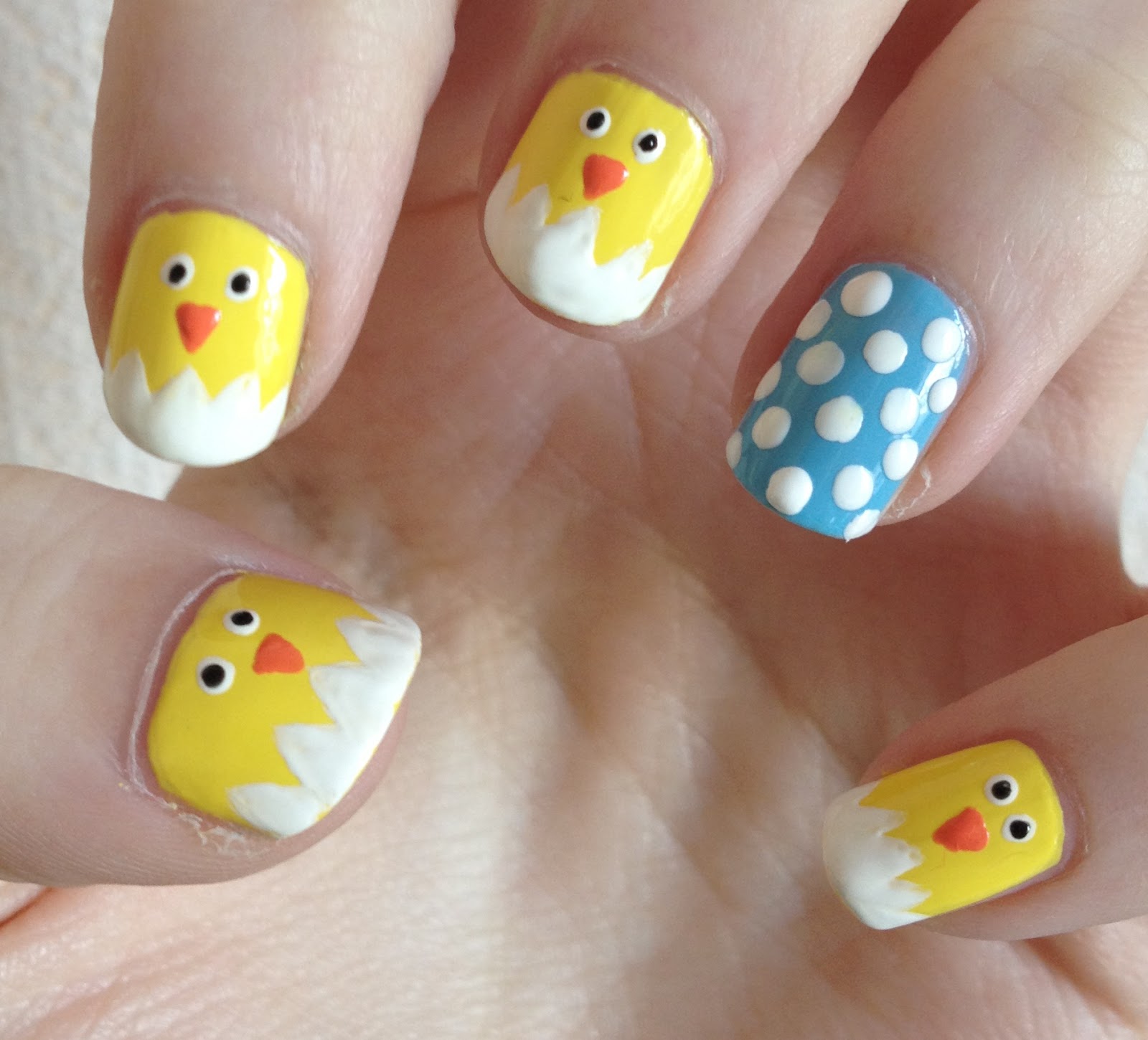 Easter Chick Nails