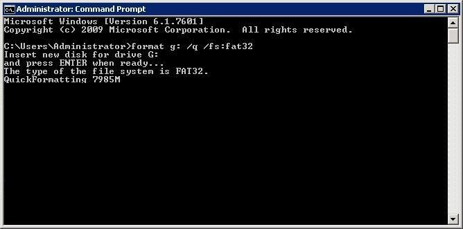 FORMAT COMMAND PROMPT format command prompt:
