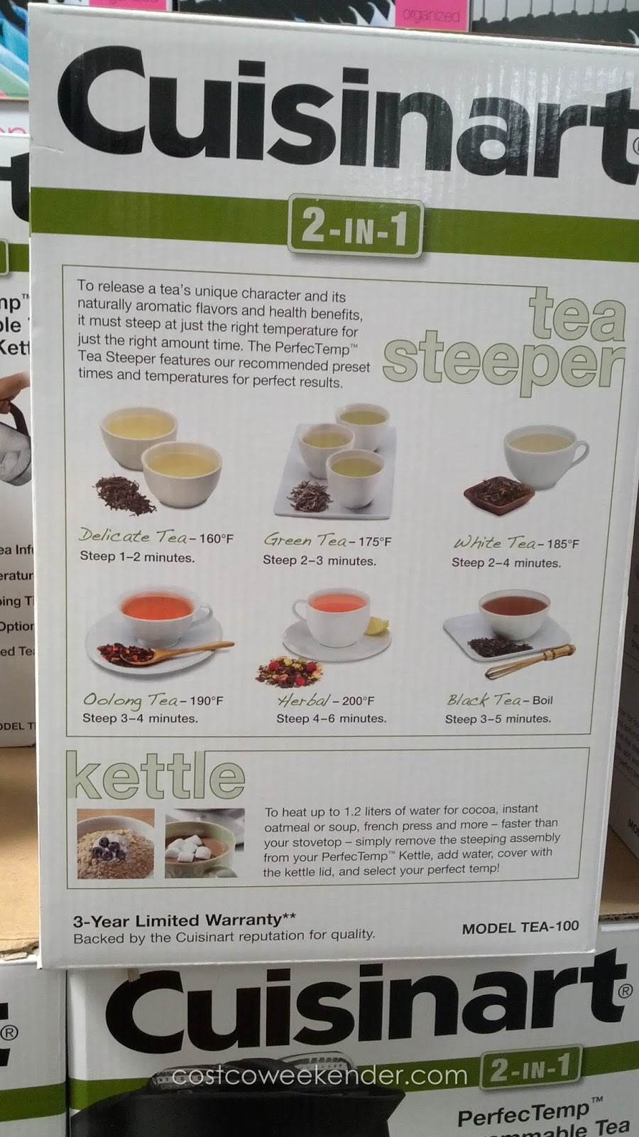 Cuisinart Tea100 PerfecTemp Programmable Tea Steeper and Kettle