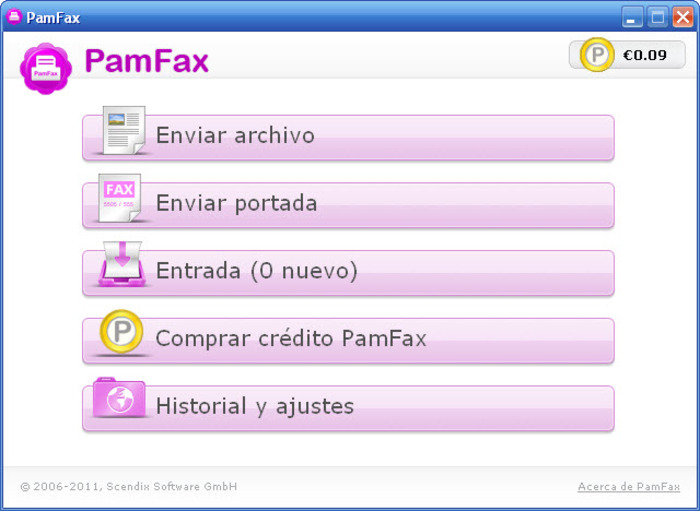 PamFax te permite enviar y recibir fax desde el Computador