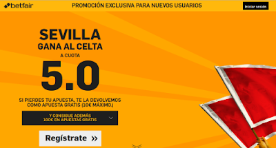 betfair Sevilla gana Celta supercuota 5 Liga España 20 septiembre betfair Sevilla gana Celta supercuota 5 Liga España 20 septiembre