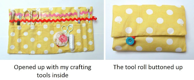 craft tool roll sewing project