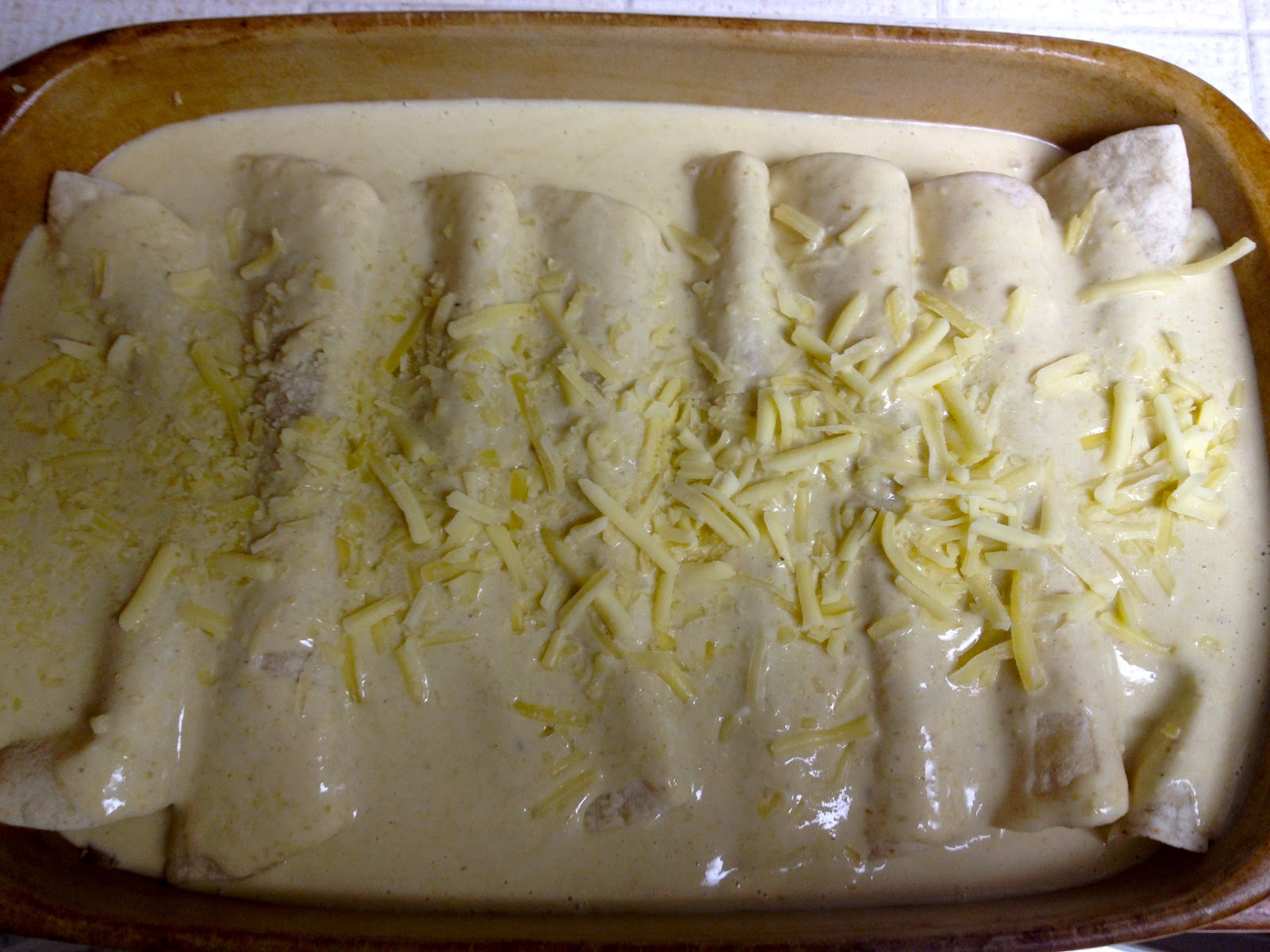 Turkey Enchiladas with Homemade White Sauce