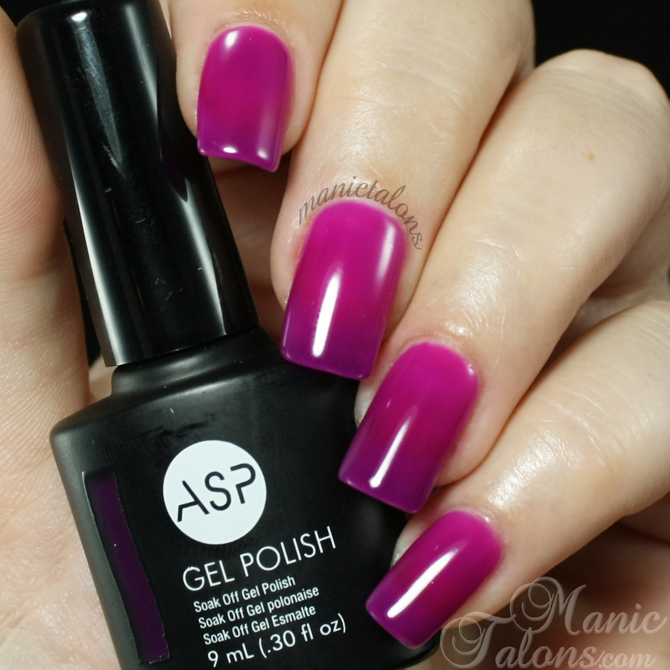 Manic Talons Nail Design Asp Gel Polish Sizzlin Summer Collection Asp Gel Polish Berry Delicious Swatch
