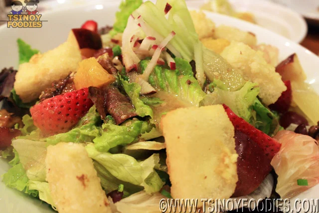 Nirvana "Crispy tofu, Fruits & Walnuts with Sesame Dressing Nirvana "Crispy tofu, Fruits & Walnuts with Sesame Dressing