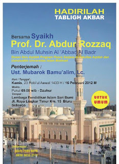 Tabligh Akbar Syaikh Abndurrazaq Sidoarjo