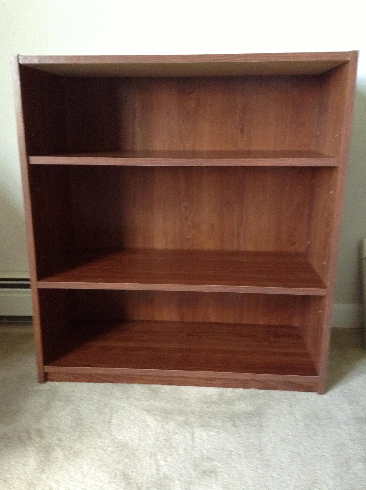 DIY Bookcase Inserts {5.00 Bookcase gets a Facelift!)