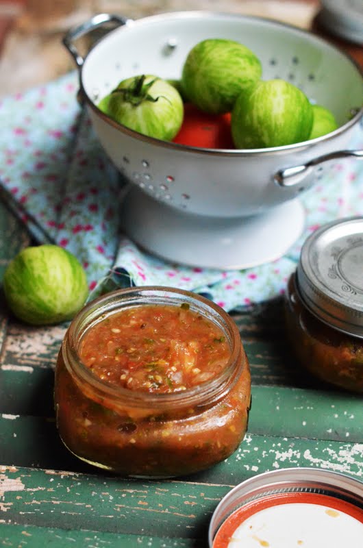 Red Wine Vinegar Heirloom Green Tomato Pickles