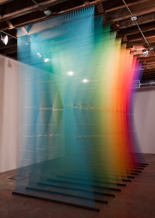 gabriel dawe instalação arte fios cores arco-iris gabriel dawe instalação arte fios cores arco-iris