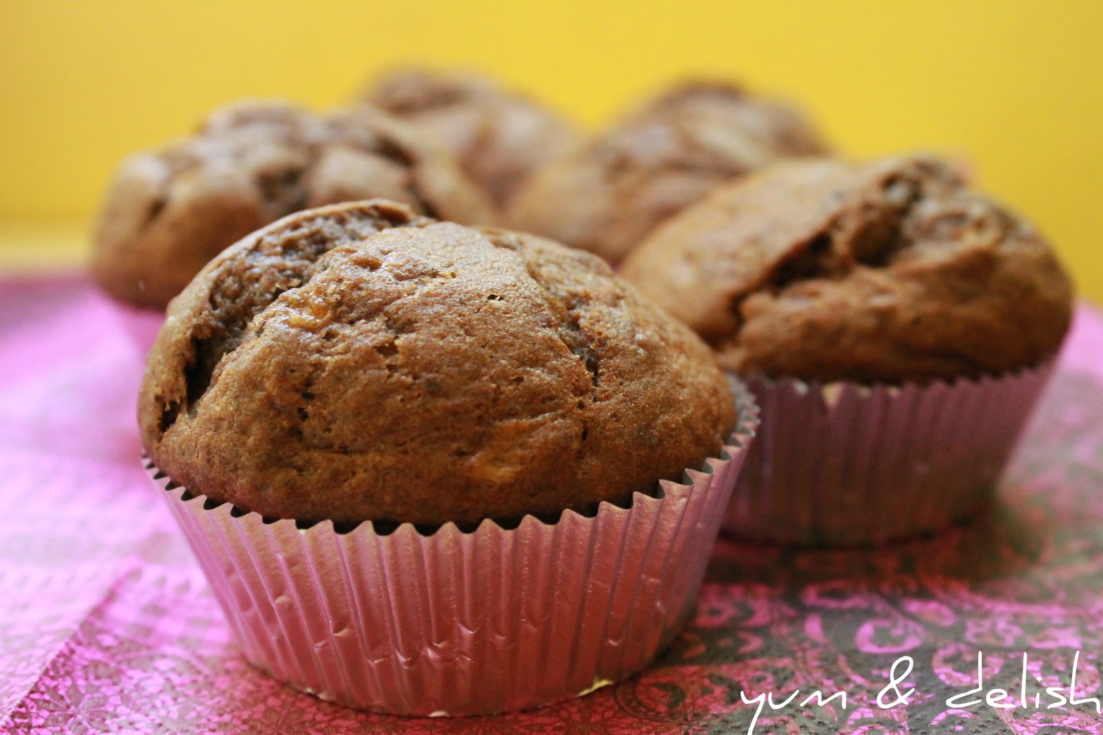 Yum & Delish Nigella's Chocolate Banana Muffins