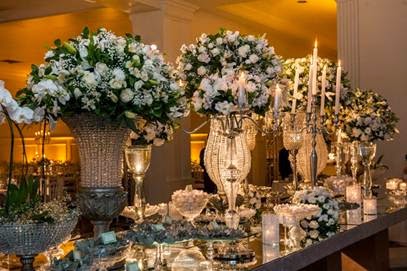 Buffet de casamento chique Casamento de bodas de diamante chique