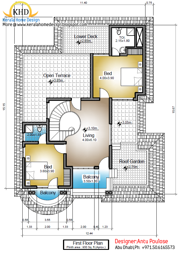 1500 Sq Ft House Plan With Car Parking