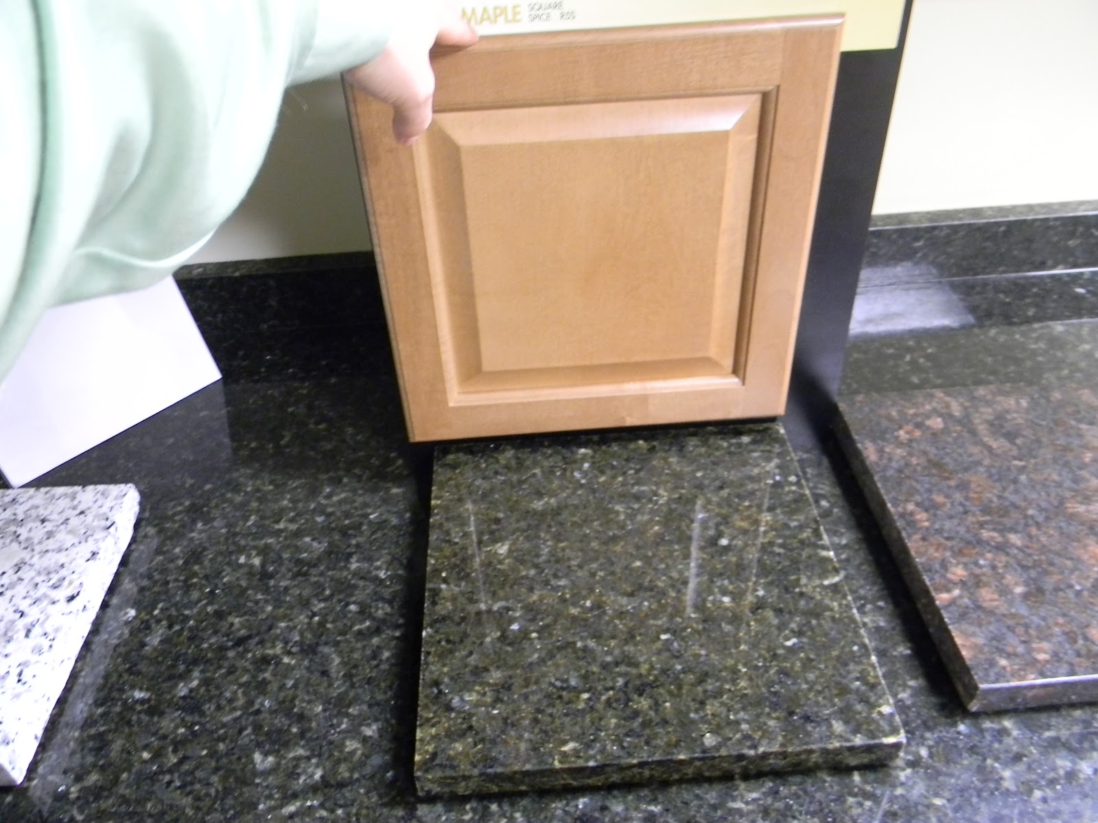 Mahogany kitchen cabinets Uba Tuba Granite Countertops with Maple Cabinets