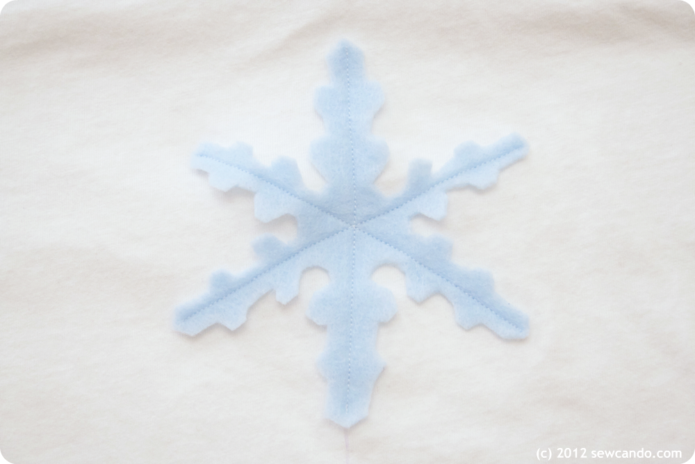 Sew Can Do Trim The Tee Craft Along 2 One of A Kind Snowflake Shirt