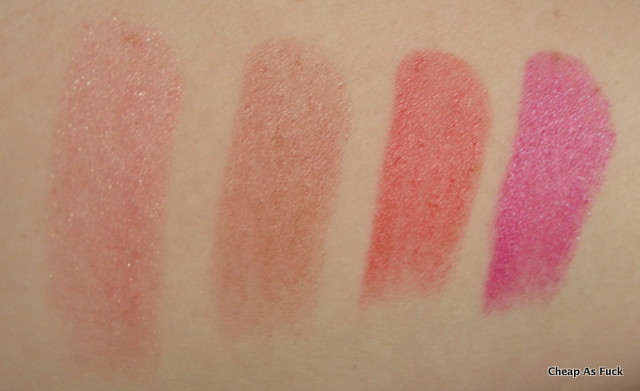 Revlon ColorBurst Lip Butter in Peach Parfait, Fig Jam, Candy Apple, Lollipop Revlon ColorBurst Lip Butter in Peach Parfait, Fig Jam, Candy Apple, Lollipop
