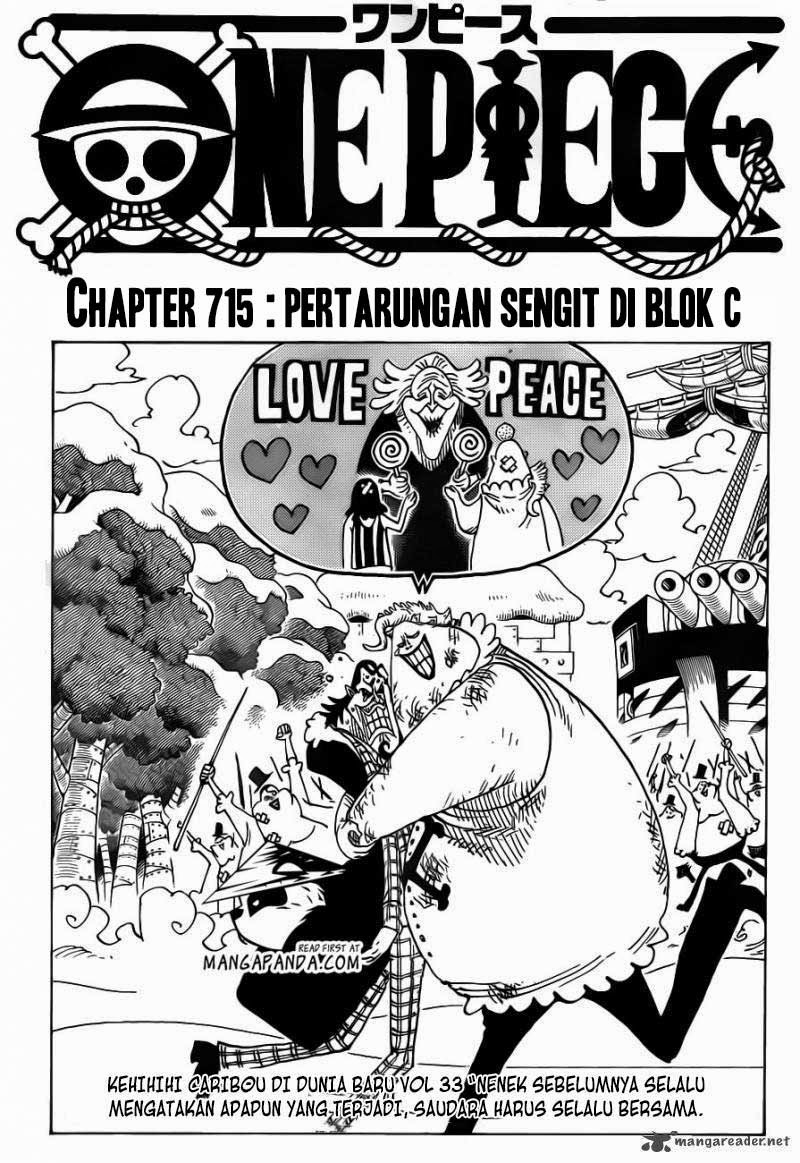 One Piece 715 - Pertarungan Sengit di Blok C 716 One Piece 715 Pertarungan Sengit di Blok C