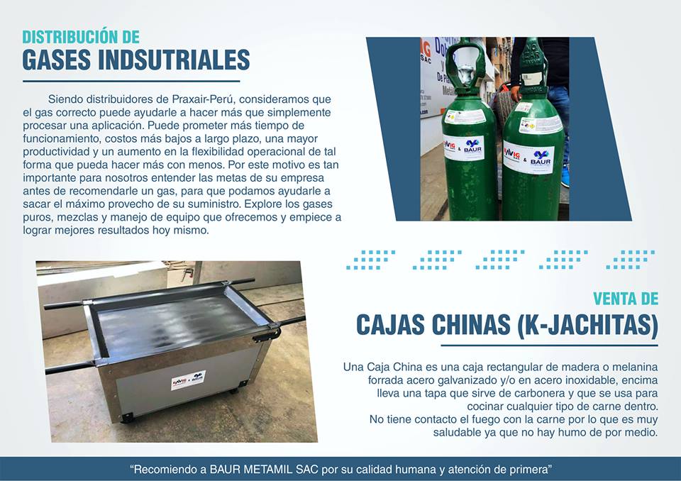 DISTRIBUCIÓN DE GASES INDUSTRIALES EN CAJAMARCA Y VENTA DE CAJAS CHINAS.