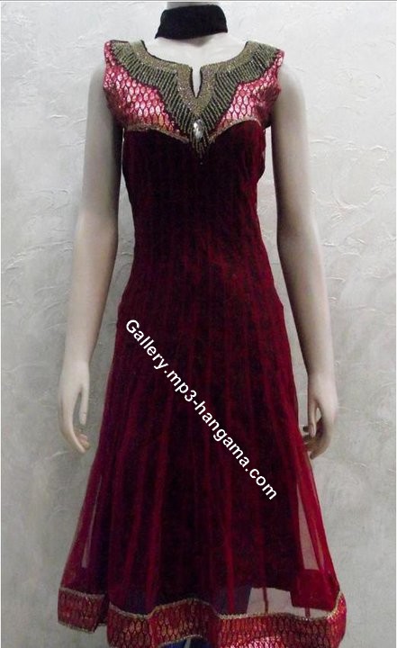 embroidered designer frock and a line shirts for girls pearl sleeves designs for kurti