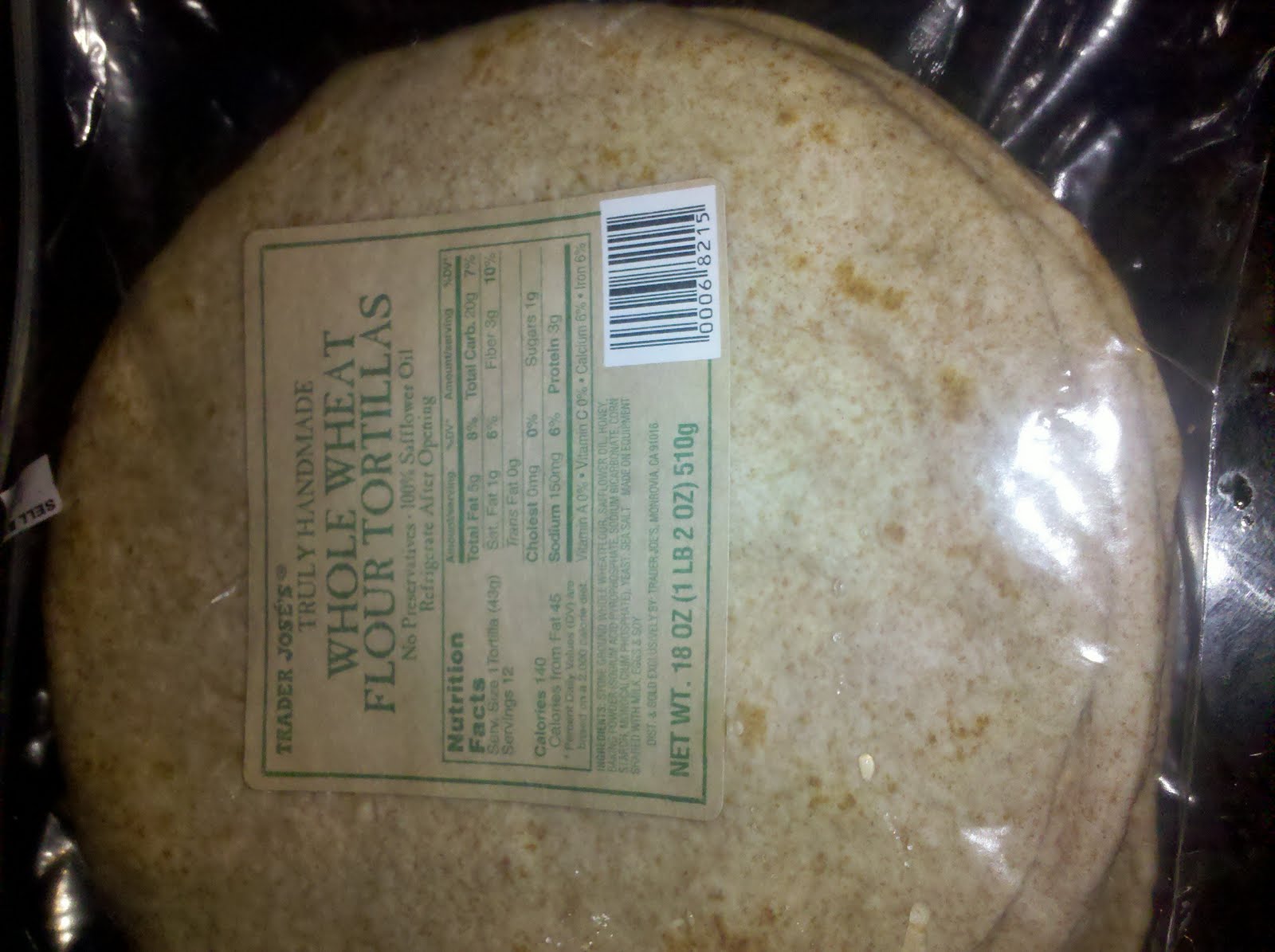 For the Love of Food Trader Joe's, Reviewed Handmade Whole Wheat Tortillas
