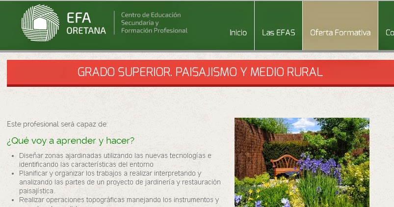 Grado Superior. Paisajismo y Medio Rural ~ Jardinería y Paisajismo