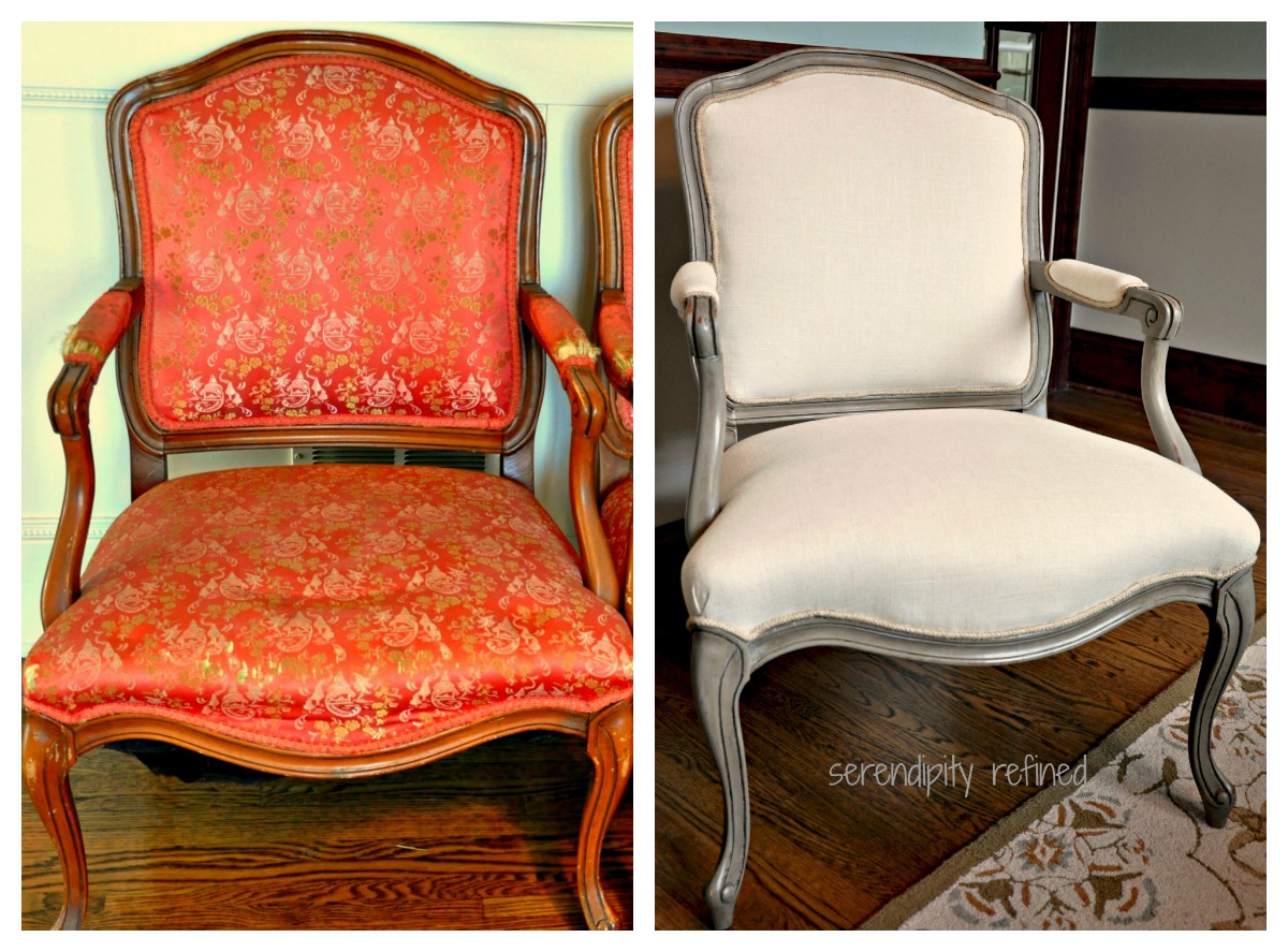 Serendipity Refined Blog French Style Side Chair Makeover {Chalk Paint