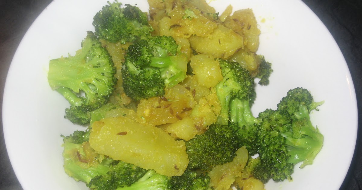 Gujarati Food Made Easy Broccoli and Potato Curry (Phulgobini ane Bataka/Bateta nu Shaak/Sabje