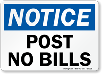 Image result for post no bills signs -private