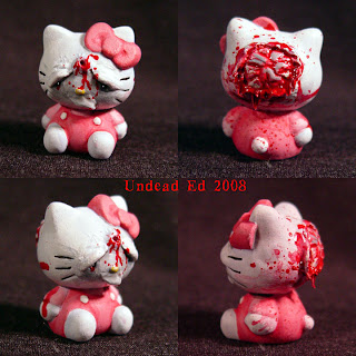 Hello Kitty creepy gory zombie model