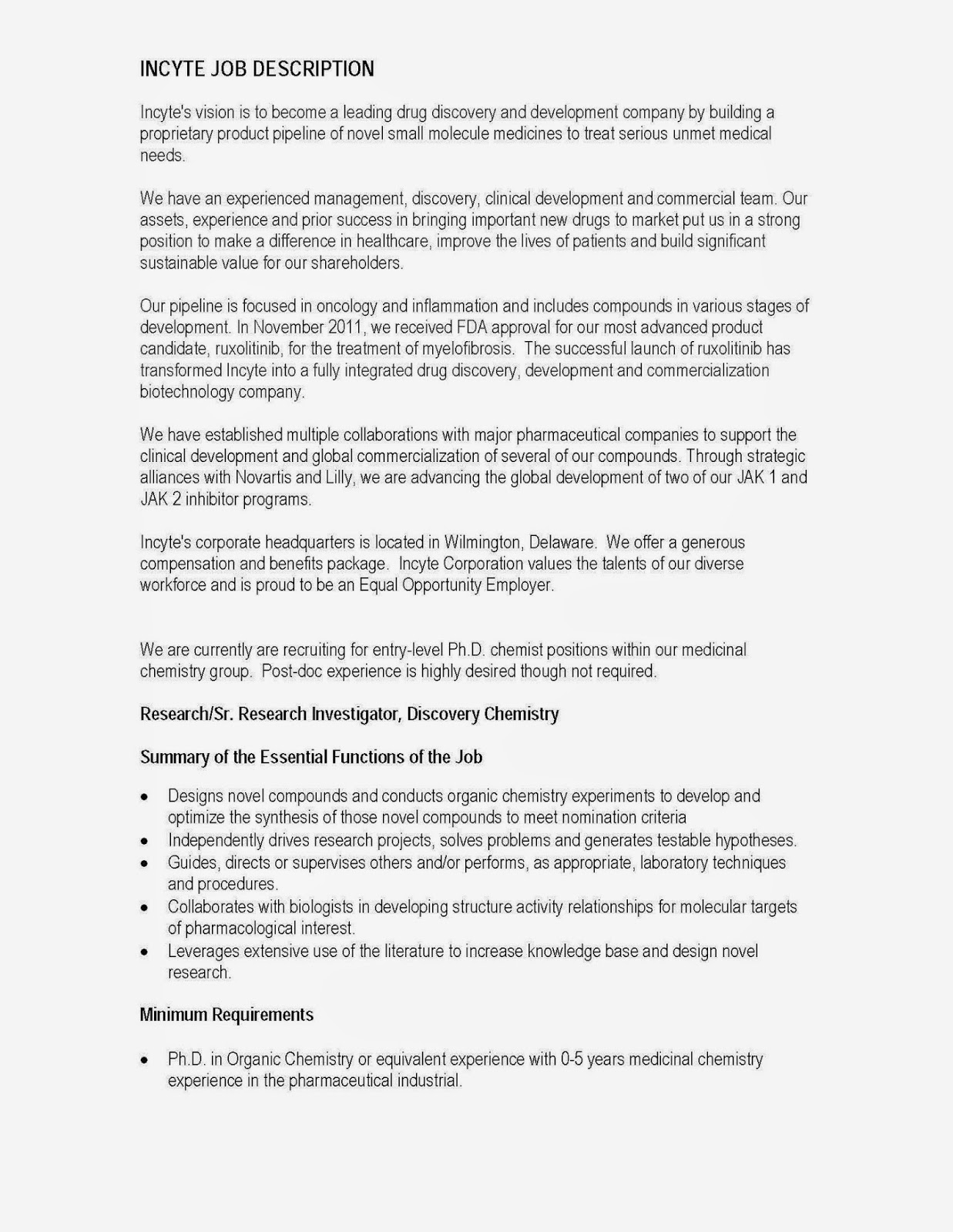 gt school of chemistry and biochemistry graduate program job job description chemist