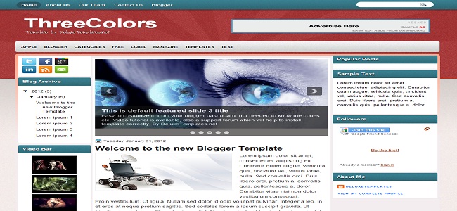 ThreeColors Blogger Template